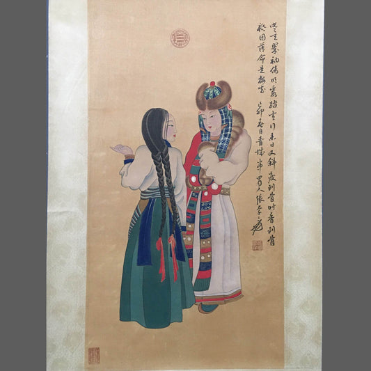 張大千中堂仕女畫 - 九州墨閣