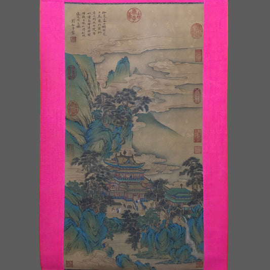 劉松年中堂山水畫 - 九州墨閣