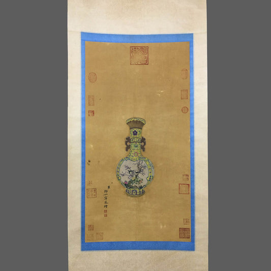 郎世寧中堂花瓶畫 - 九州墨閣