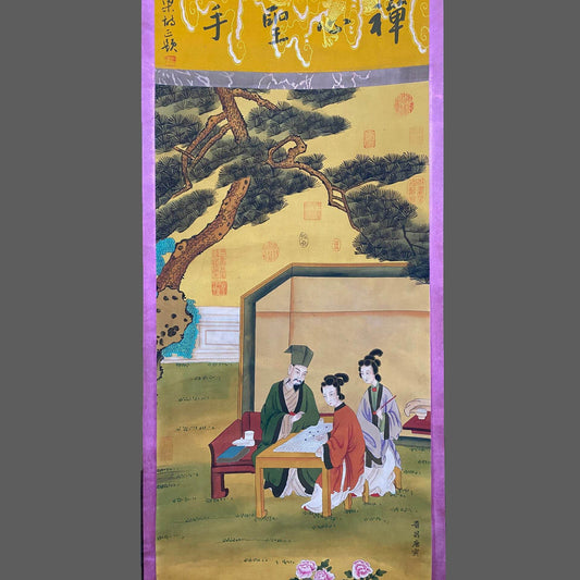 唐寅中堂人物畫 - 九州墨閣