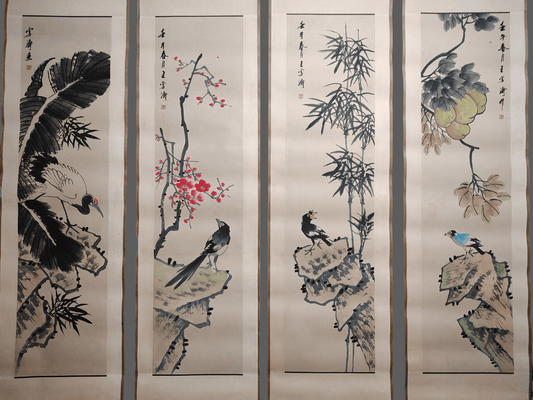 王雪濤四條屏花鳥畫 - 九州墨閣