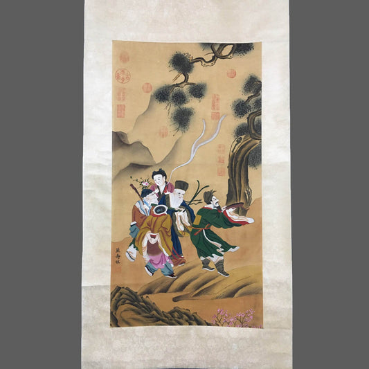 萬壽祺中堂人物畫 - 九州墨閣