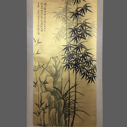 鄭板橋中堂墨竹畫 - 九州墨閣