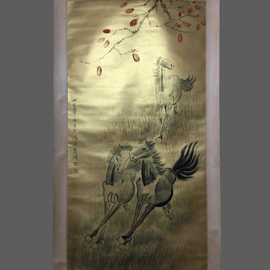 徐悲鴻中堂駿馬畫 - 九州墨閣