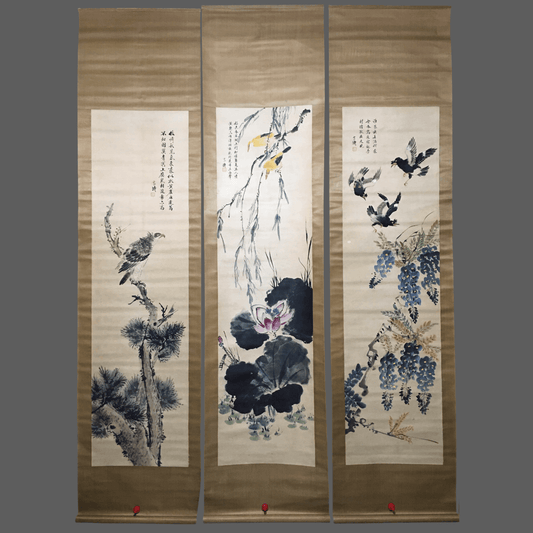 王雪濤四條屏花鳥畫 - 九州墨閣