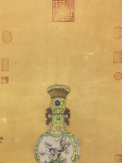 郎世寧中堂花瓶畫 - 九州墨閣