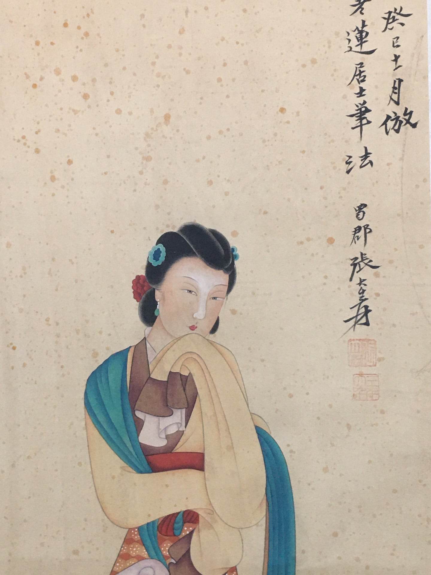 張大千中堂仕女畫 - 九州墨閣