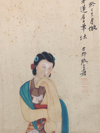張大千中堂仕女畫 - 九州墨閣