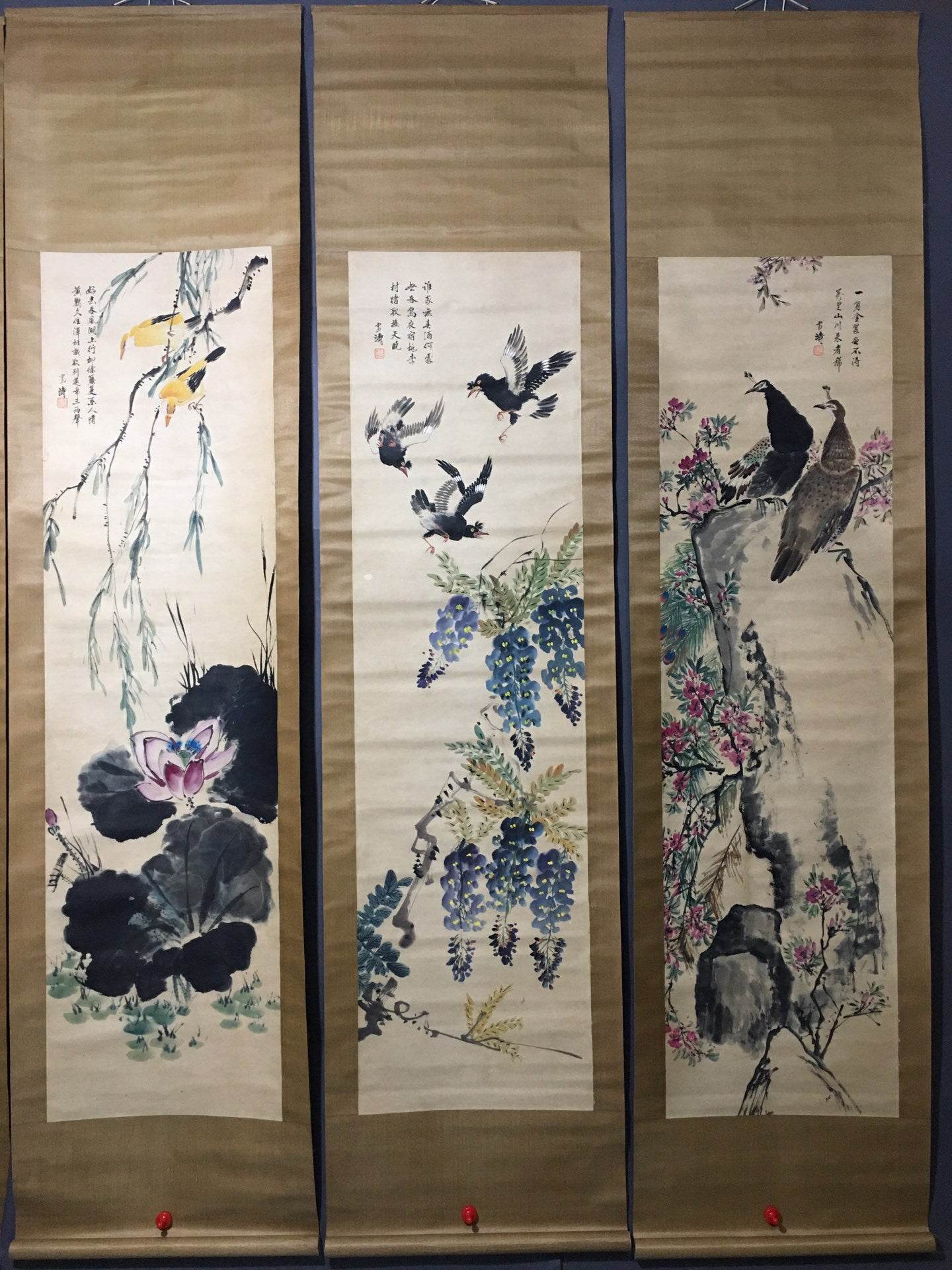 王雪濤四條屏花鳥畫 - 九州墨閣