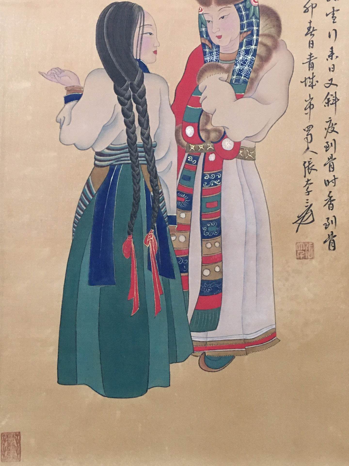 張大千中堂仕女畫 - 九州墨閣