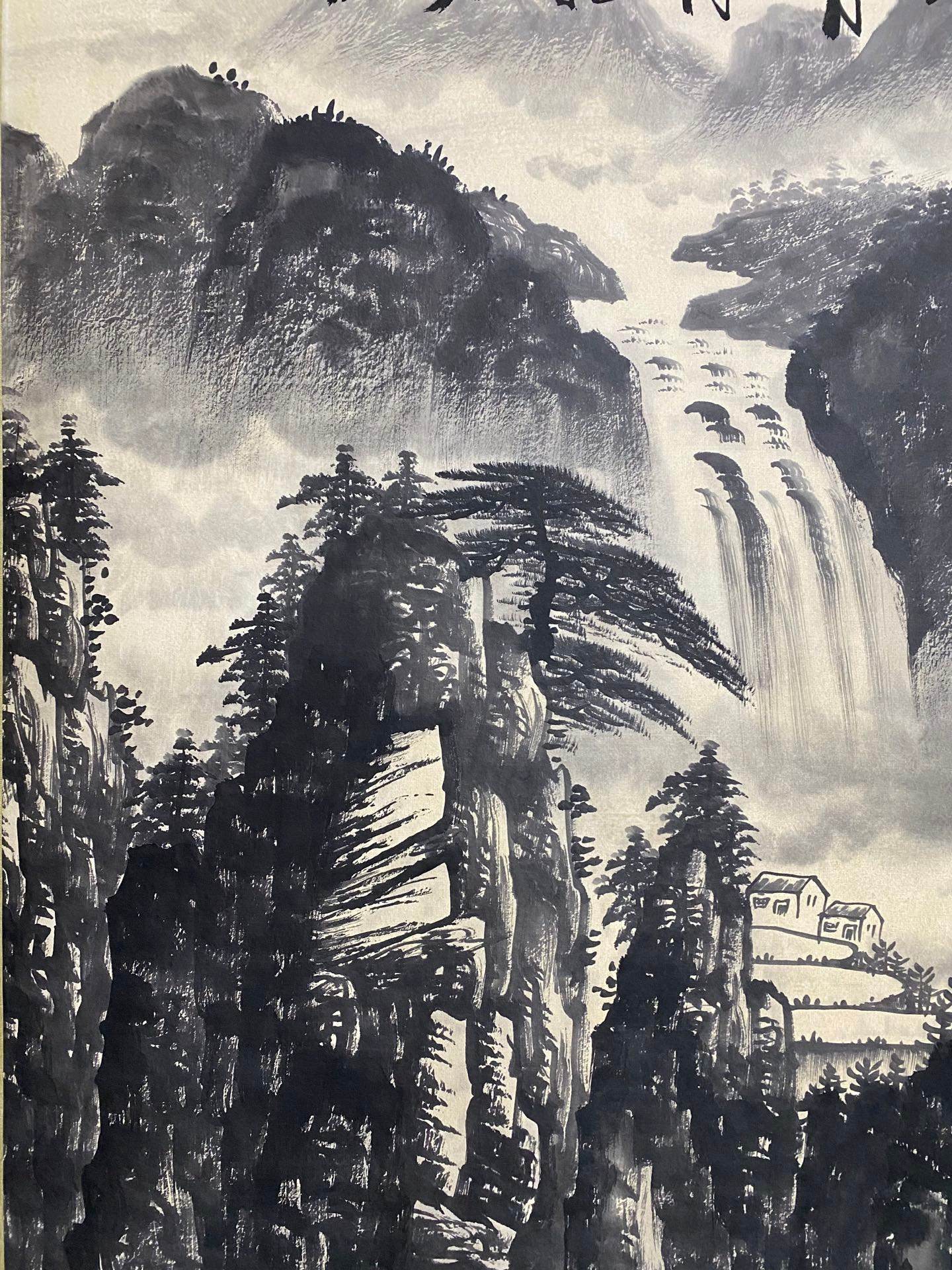 傅抱石橫幅山水畫 - 九州墨閣