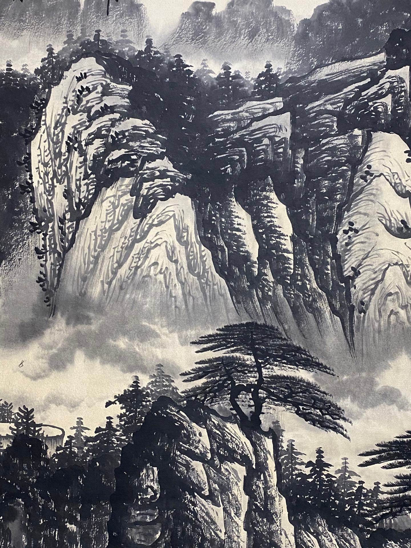傅抱石橫幅山水畫 - 九州墨閣