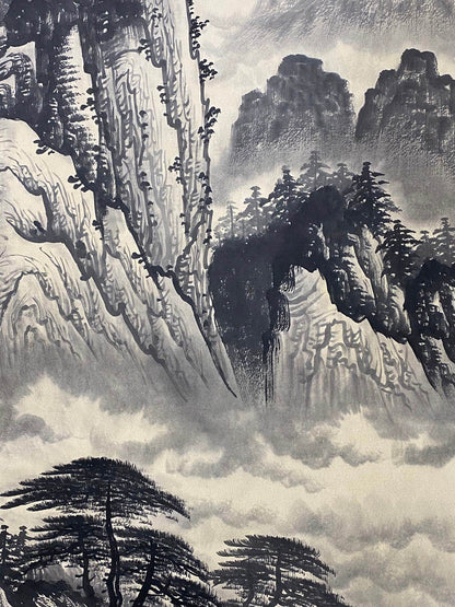 傅抱石橫幅山水畫 - 九州墨閣