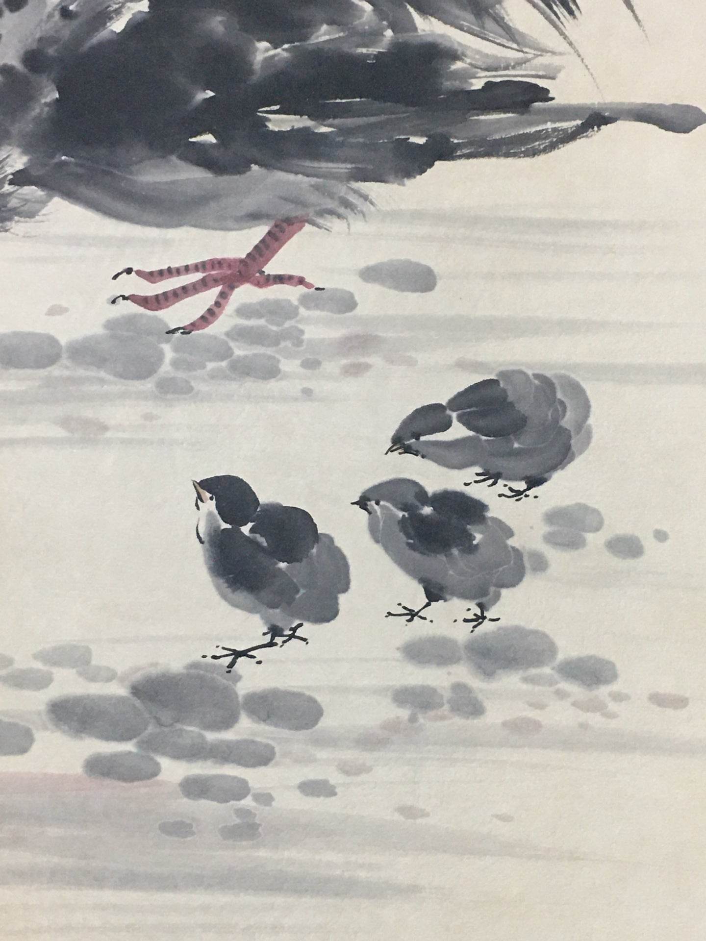 齊白石中堂公雞畫 - 九州墨閣