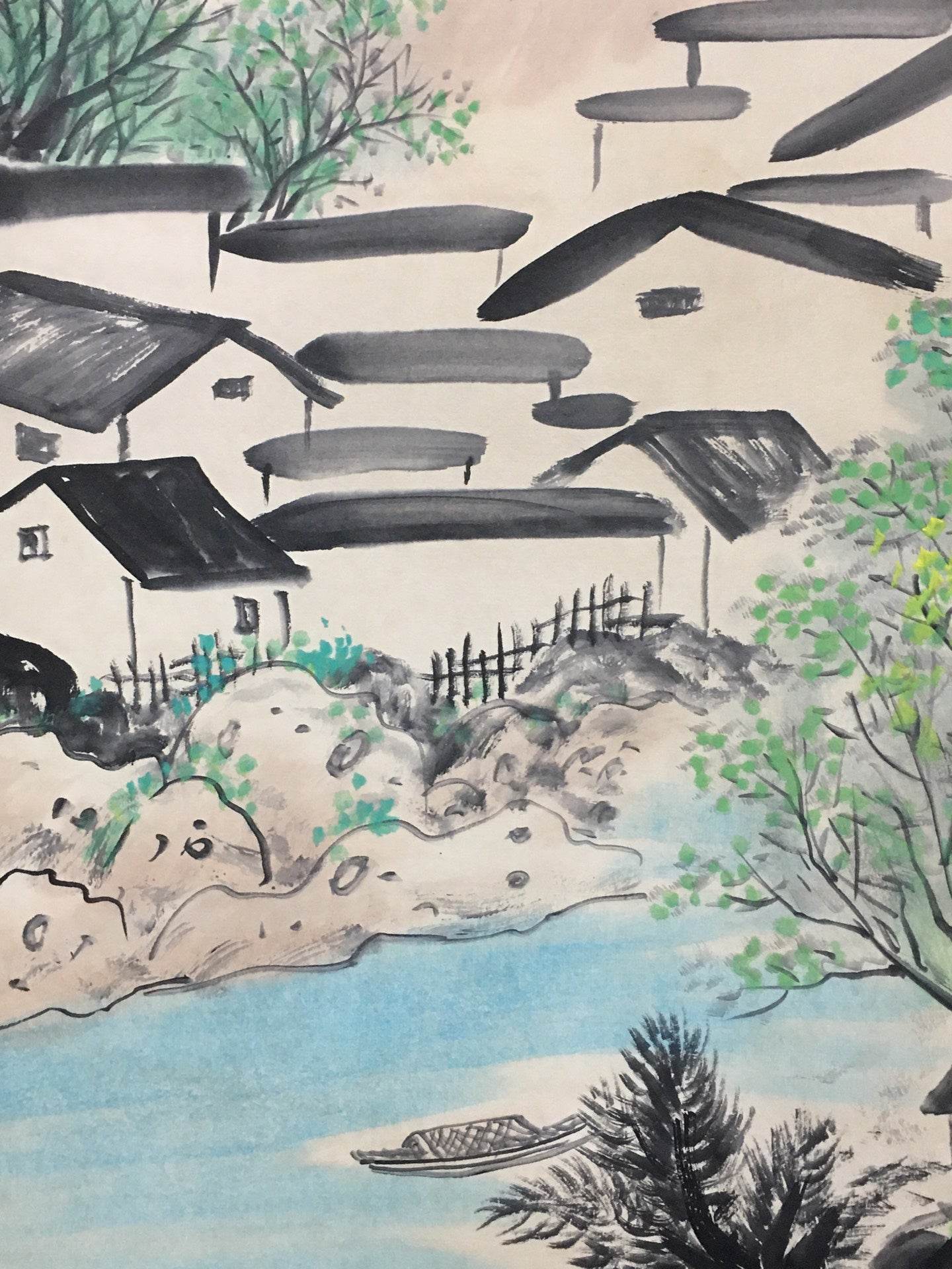 吳冠中中堂山水畫 - 九州墨閣