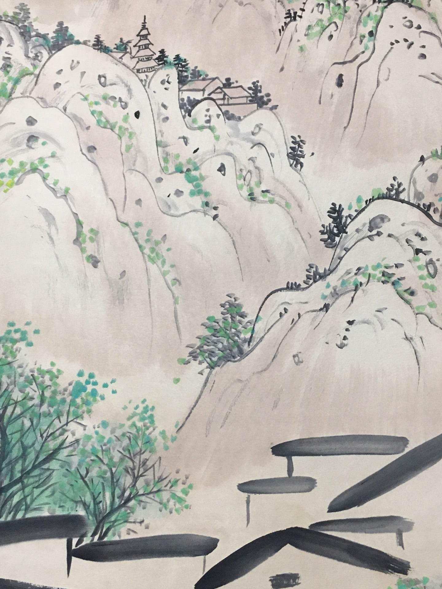 吳冠中中堂山水畫 - 九州墨閣