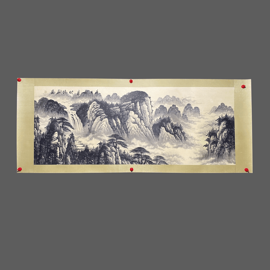 傅抱石橫幅山水畫 - 九州墨閣