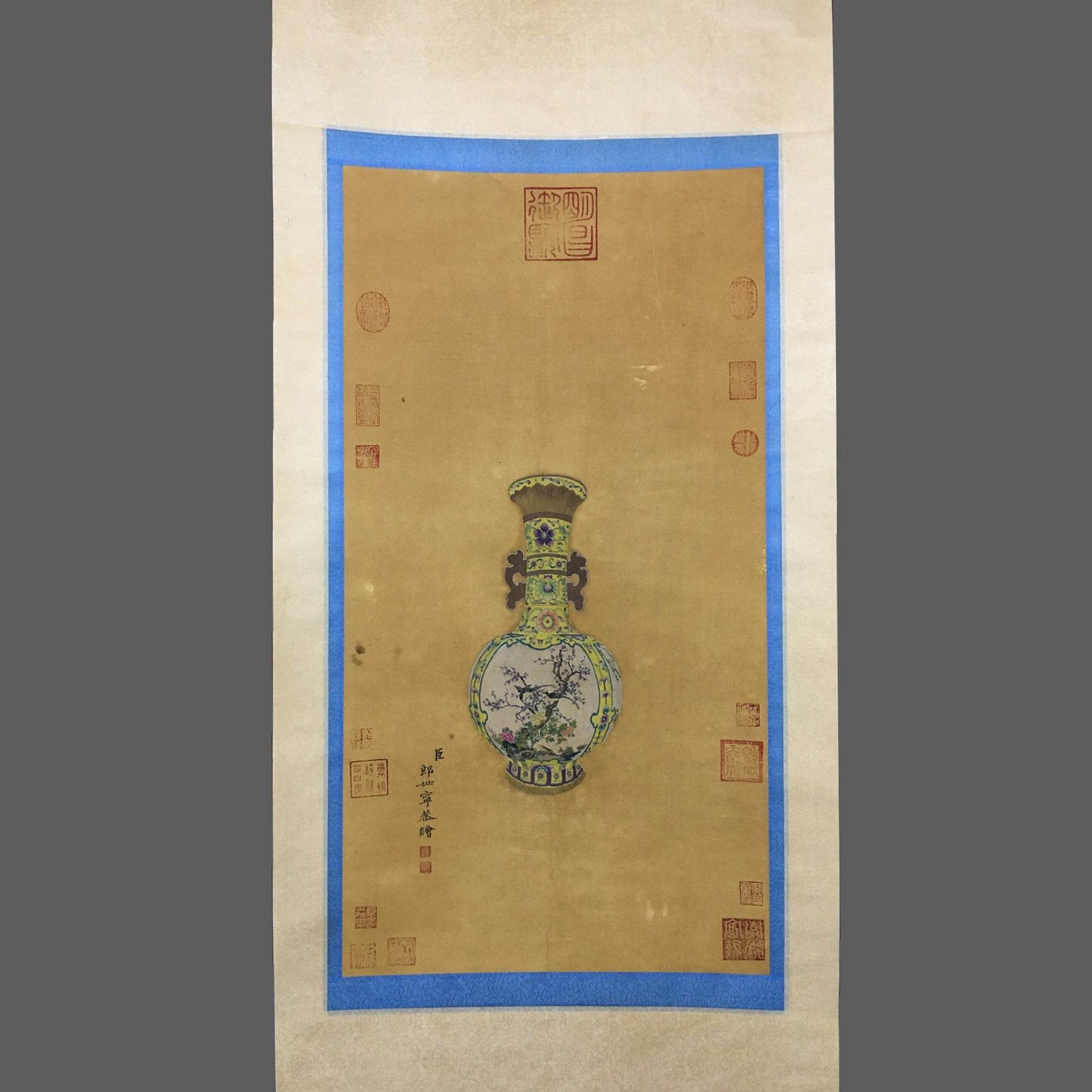 郎世寧中堂花瓶畫 - 九州墨閣