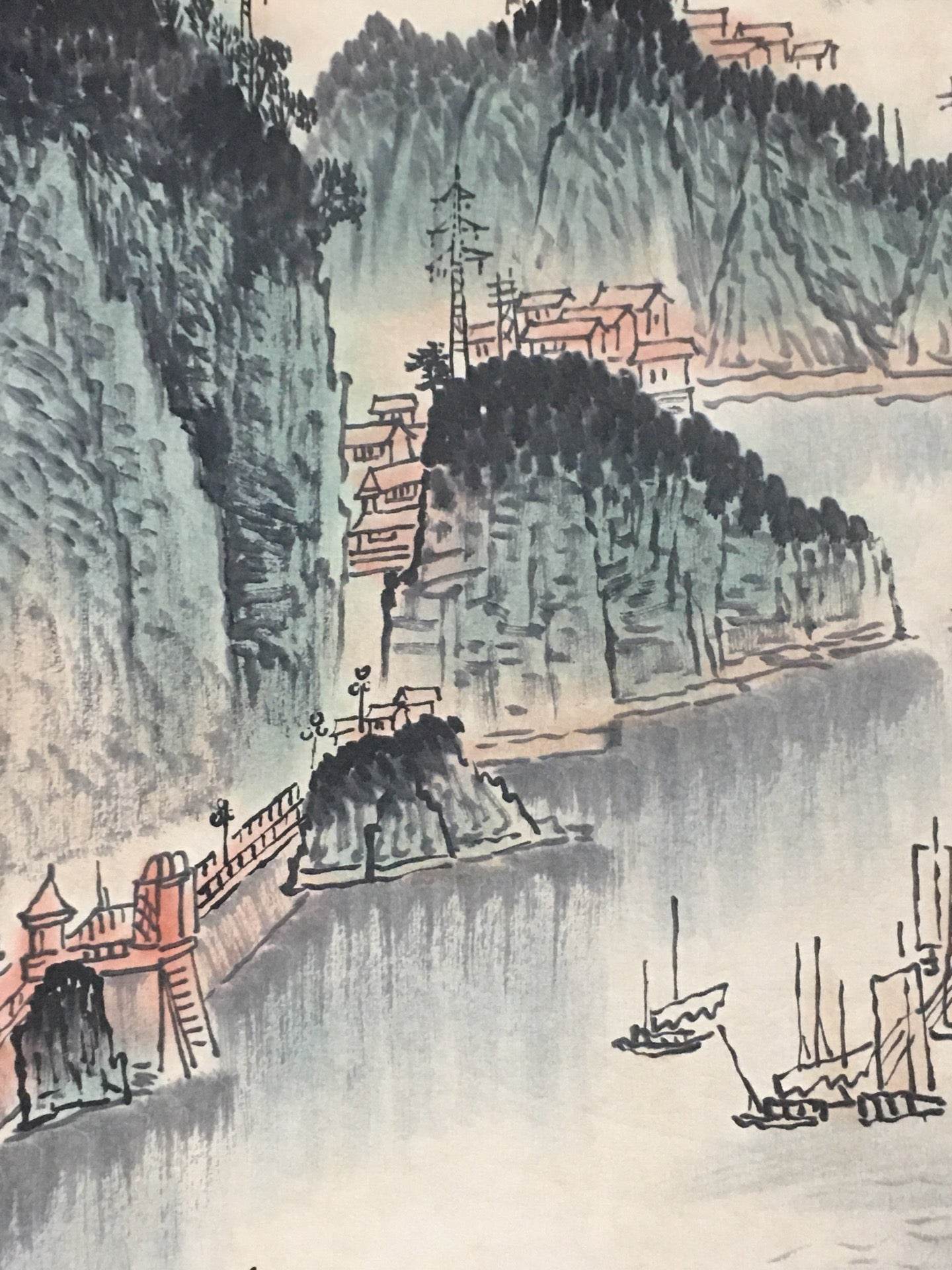 錢松岩中堂山水畫 - 九州墨閣