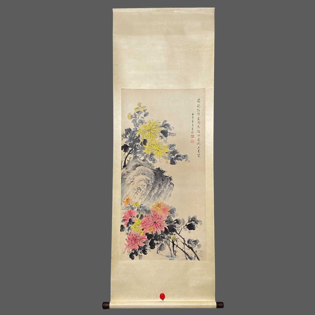 吳昌碩中堂花卉畫 - 九州墨閣