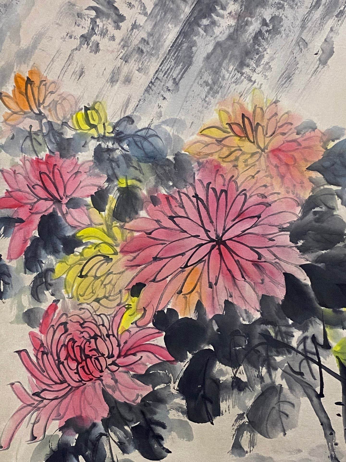 吳昌碩中堂花卉畫 - 九州墨閣