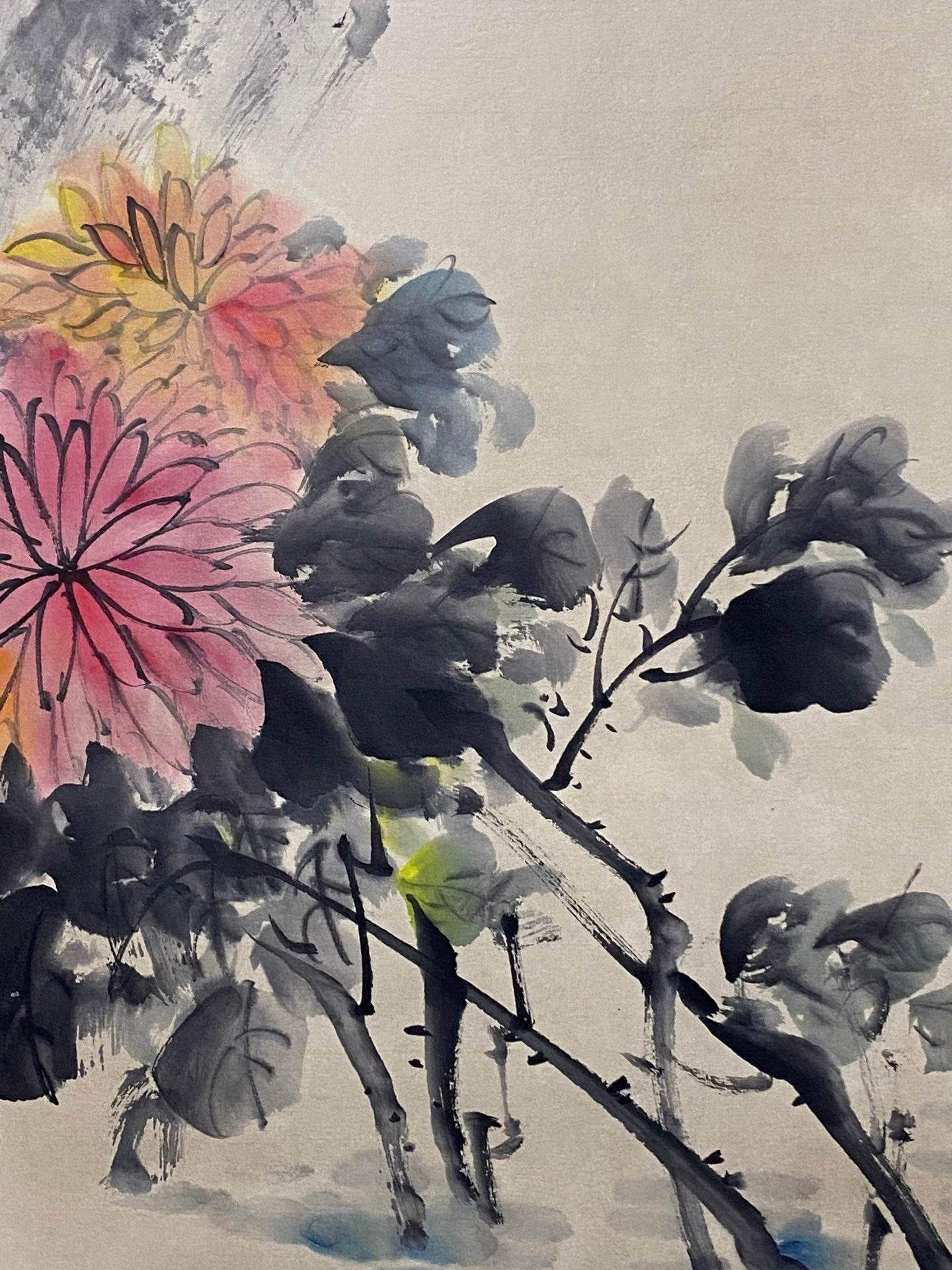 吳昌碩中堂花卉畫 - 九州墨閣