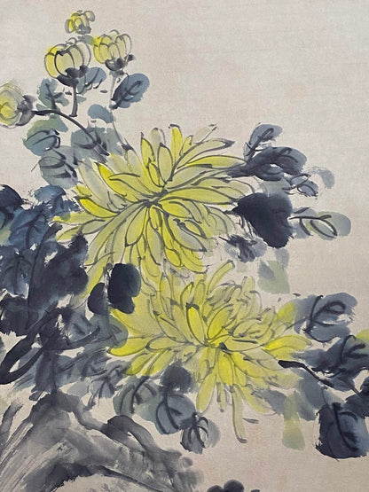 吳昌碩中堂花卉畫 - 九州墨閣