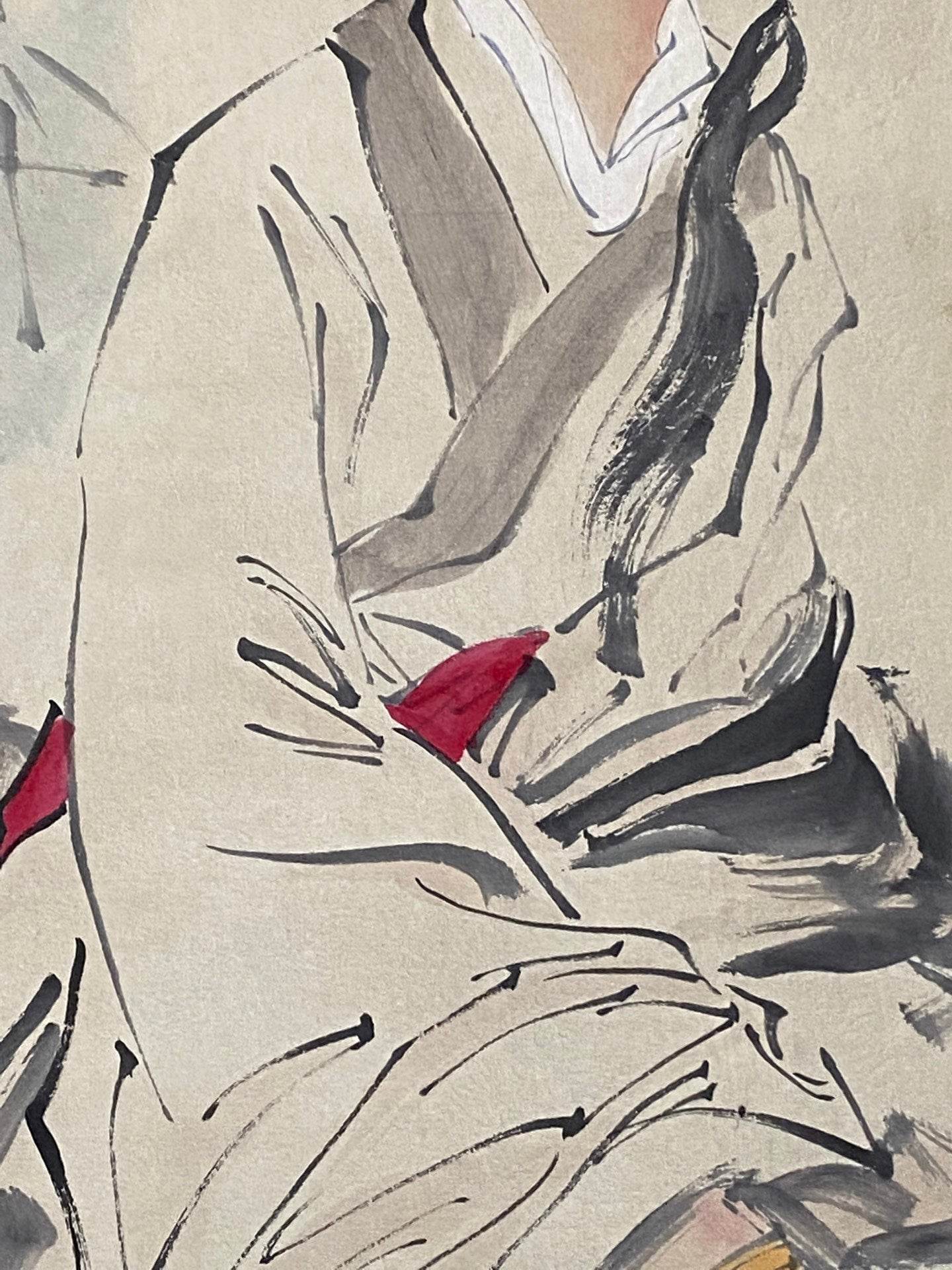 白伯驊中堂仕女畫 - 九州墨閣