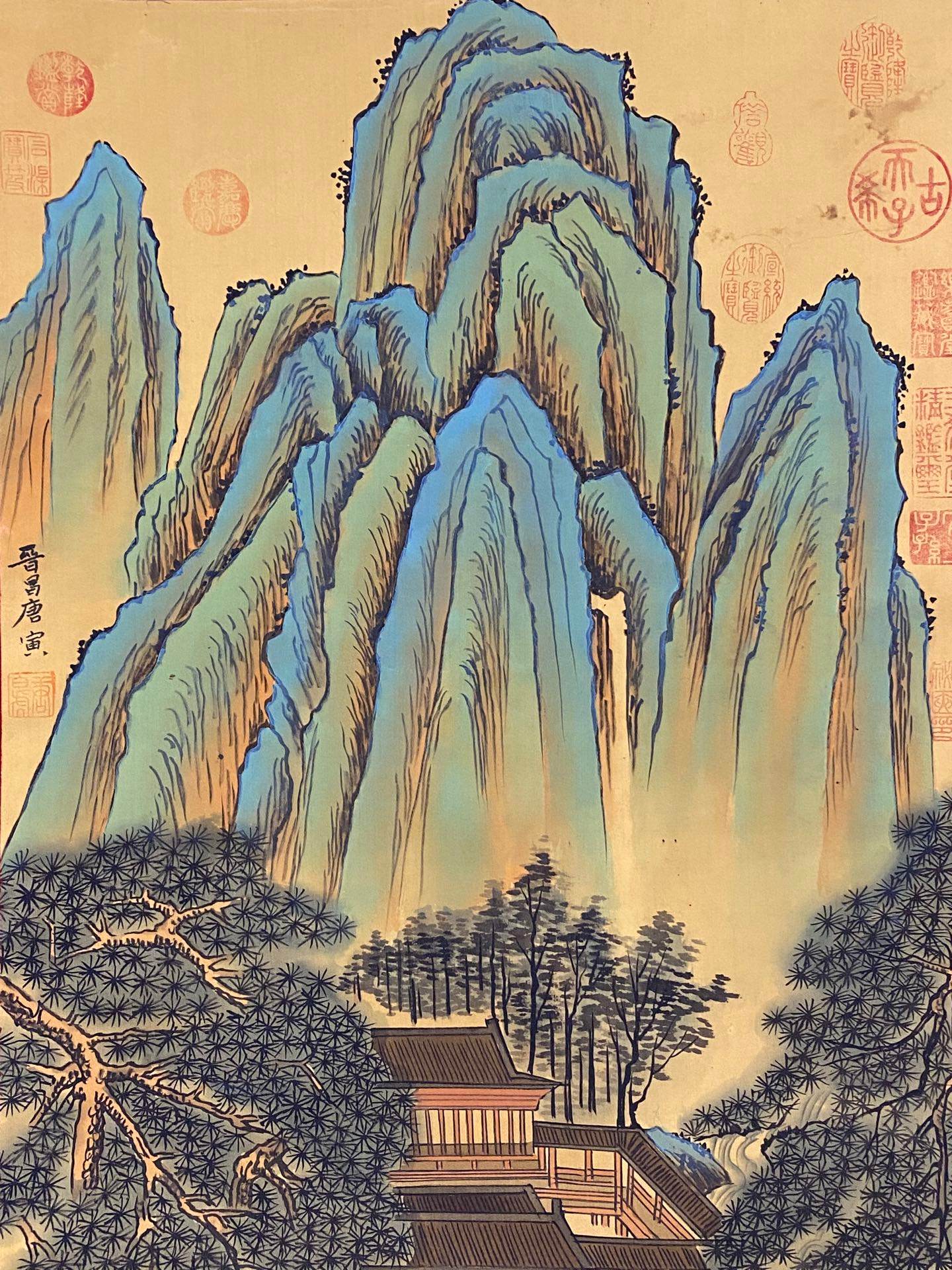 唐寅中堂山水畫 - 九州墨閣