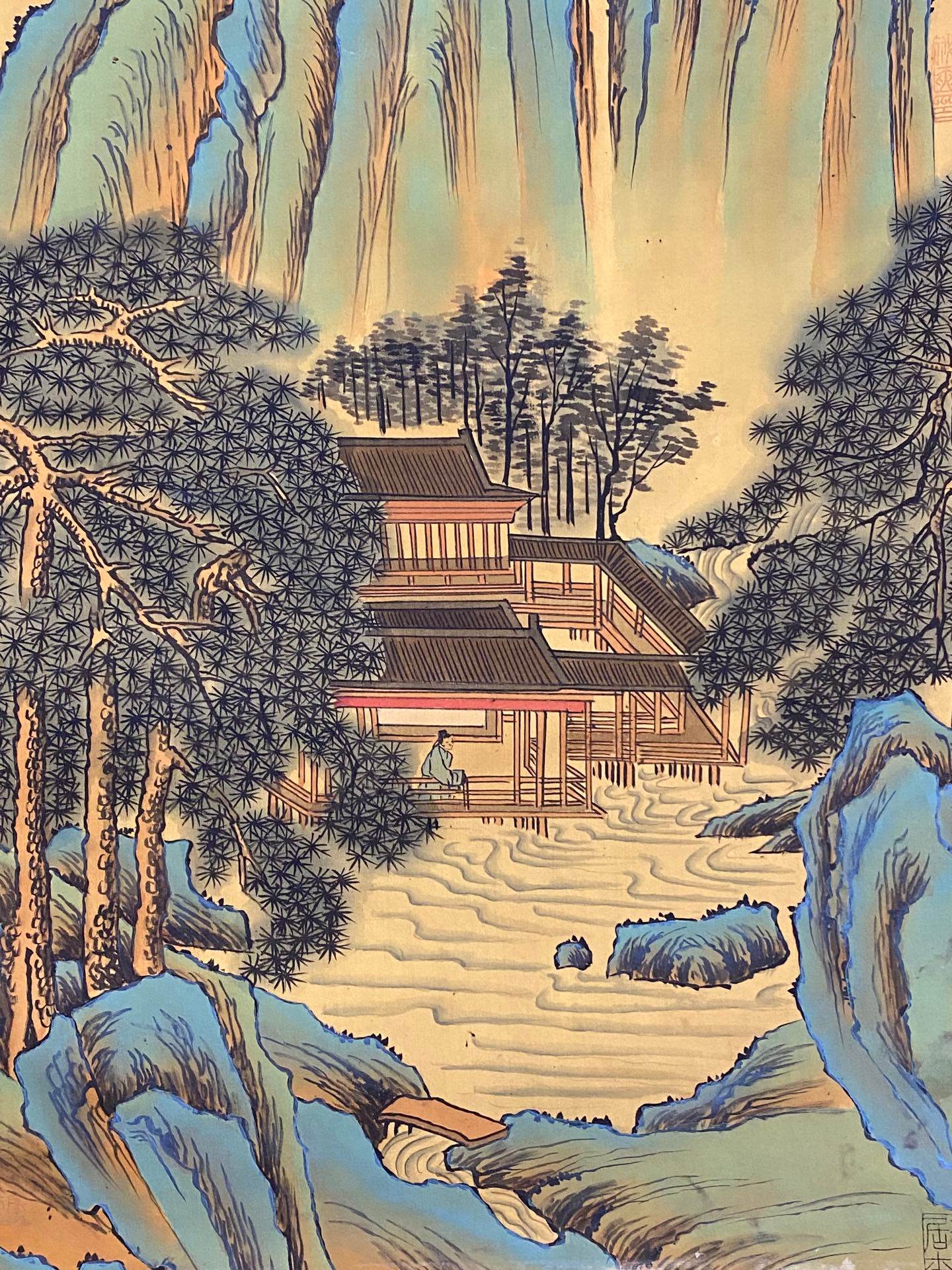唐寅中堂山水畫 - 九州墨閣