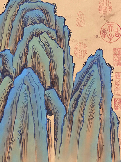 唐寅中堂山水畫 - 九州墨閣