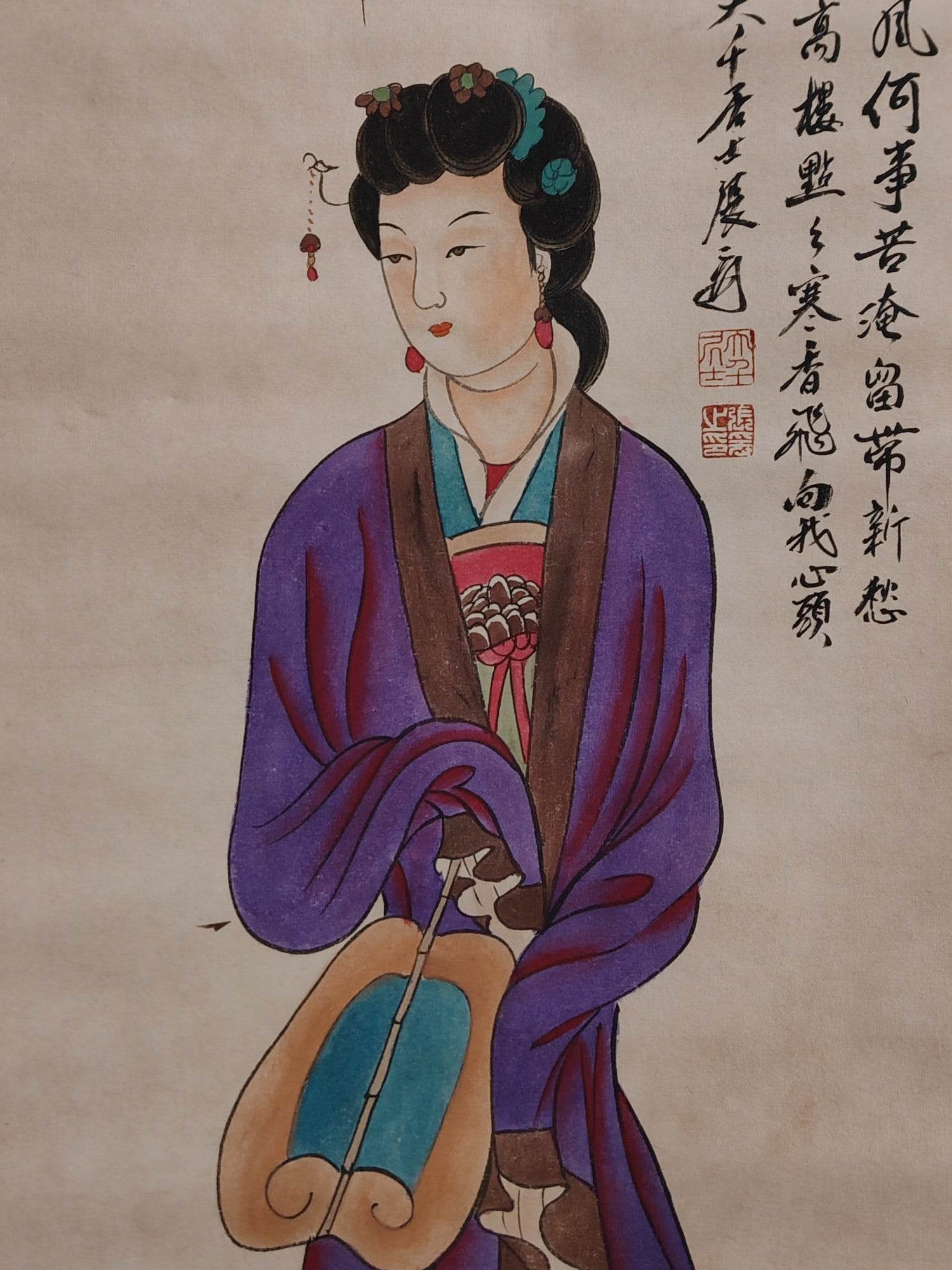 張大千八條屏人物畫 - 九州墨閣