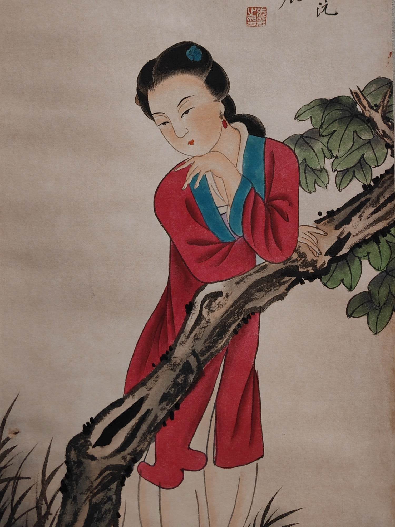 張大千八條屏人物畫 - 九州墨閣