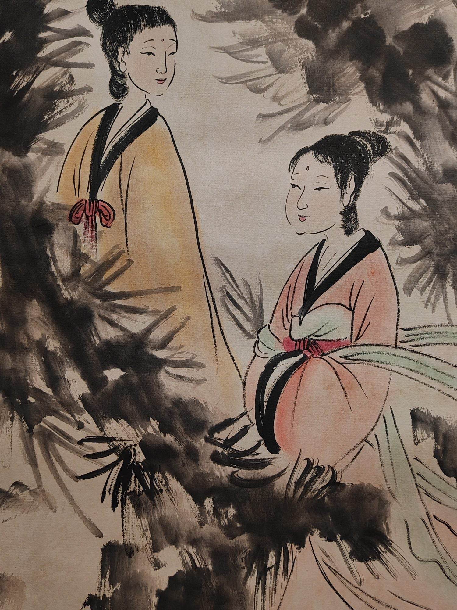 傅抱石八條屏人物畫 - 九州墨閣
