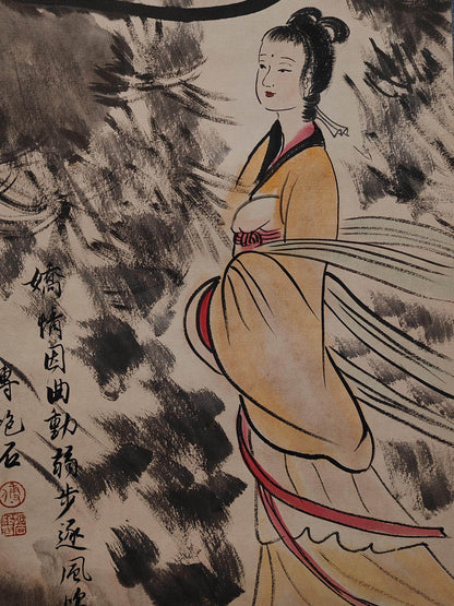 傅抱石八條屏人物畫 - 九州墨閣
