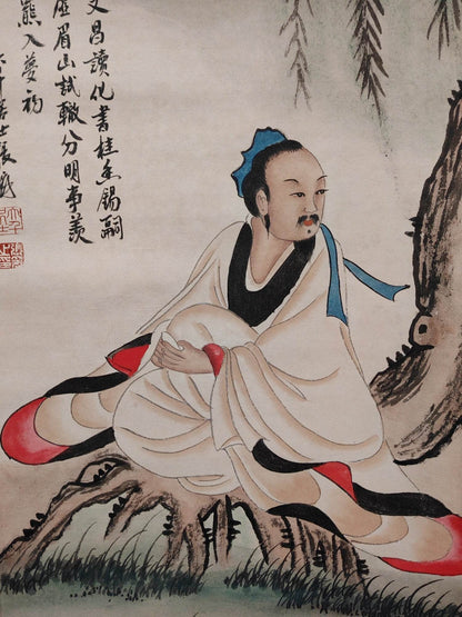 張大千八條屏人物畫 - 九州墨閣