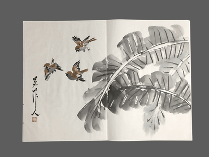 吳作人冊頁花鳥畫 - 九州墨閣