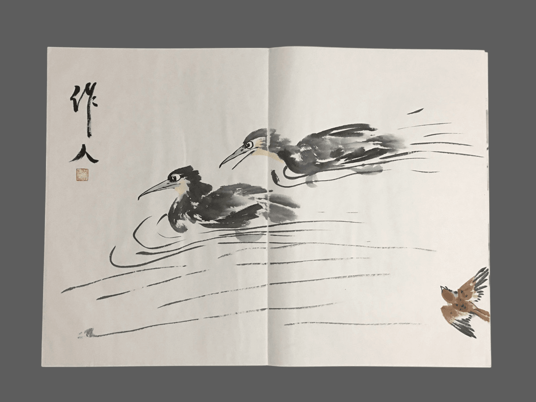 吳作人冊頁花鳥畫 - 九州墨閣