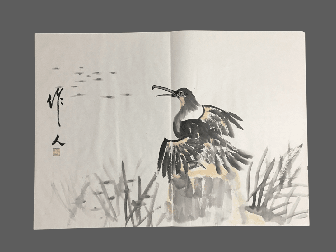 吳作人冊頁花鳥畫 - 九州墨閣