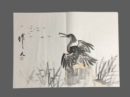 吳作人冊頁花鳥畫 - 九州墨閣