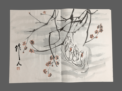 吳作人冊頁花鳥畫 - 九州墨閣