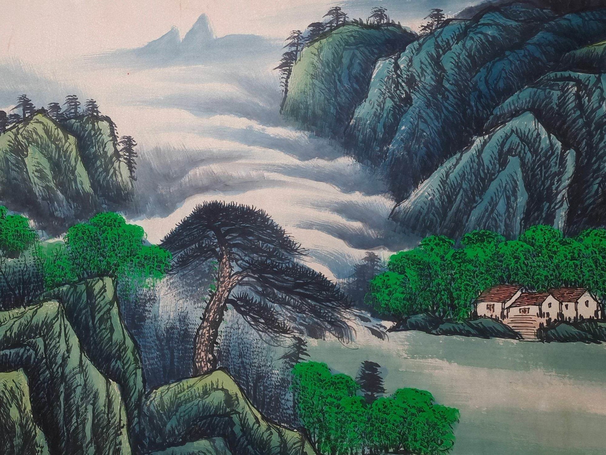 關山月橫幅山水畫 - 九州墨閣