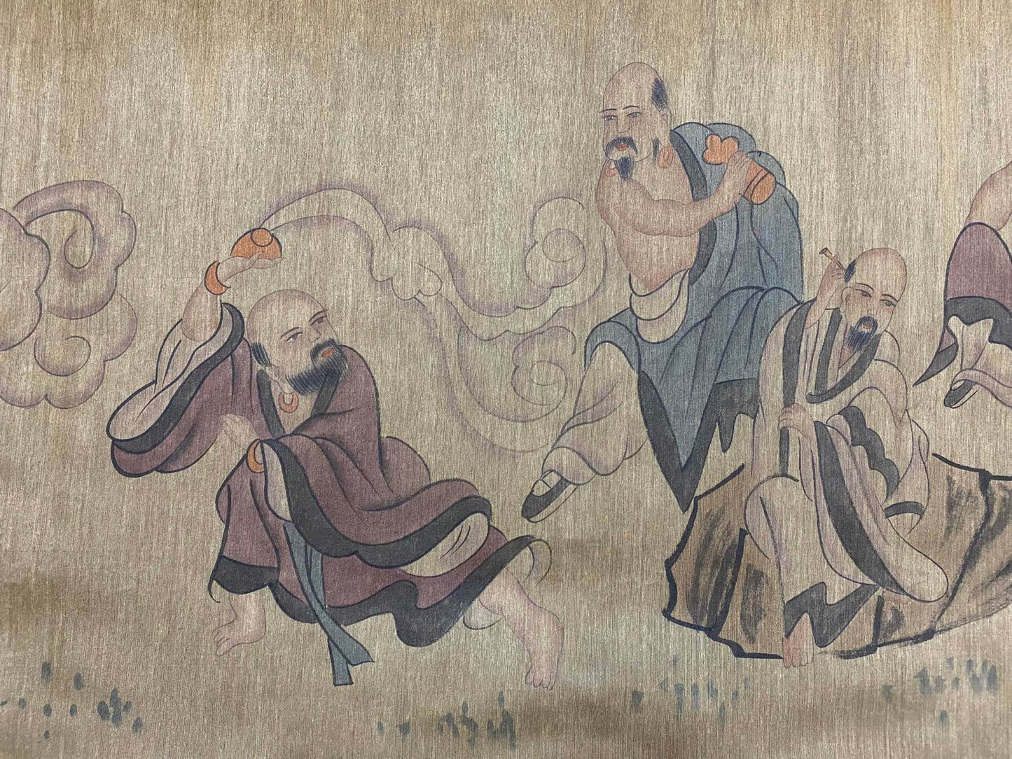 羅聘橫幅畫【十八羅漢】 - 九州墨閣