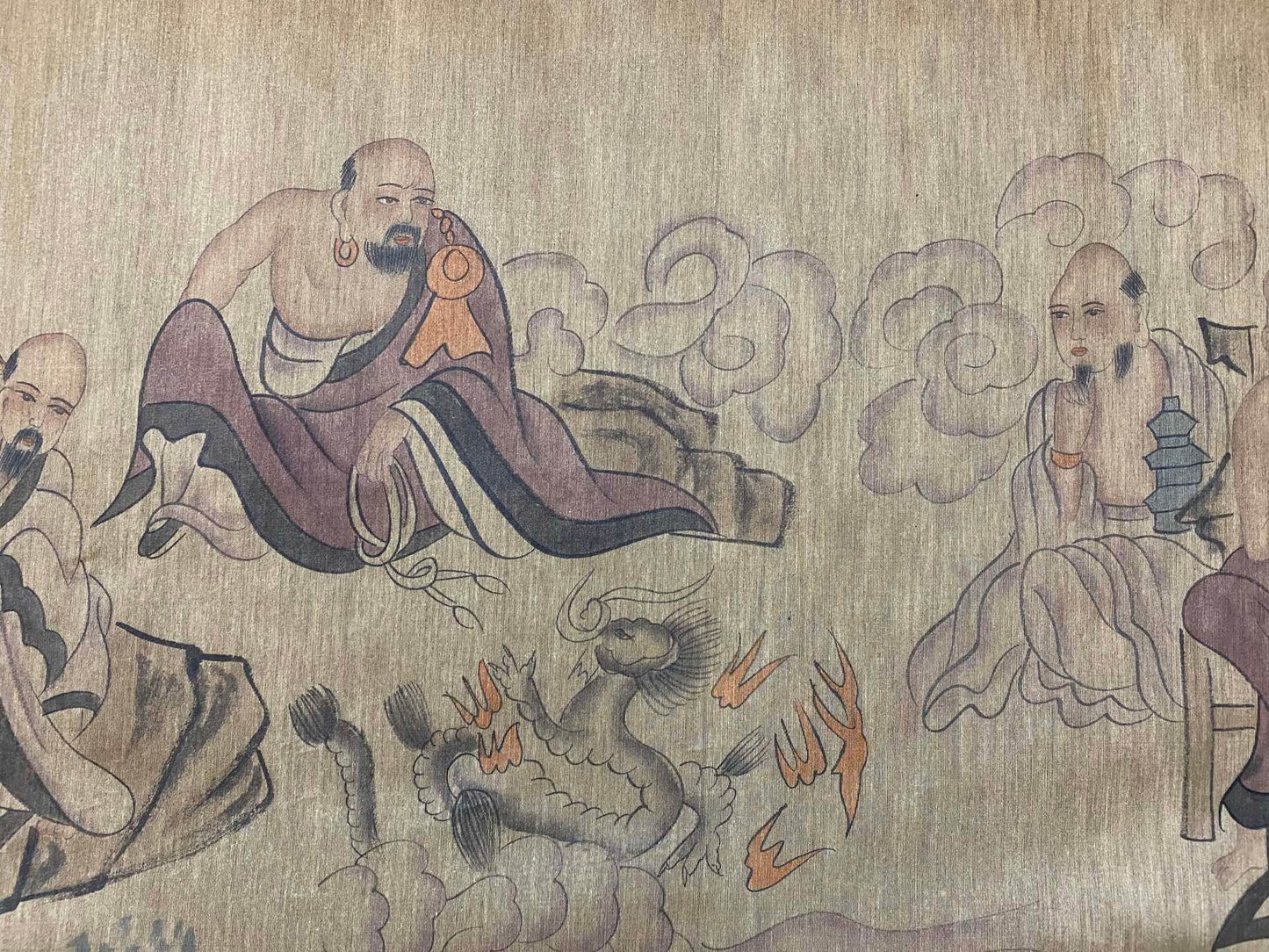 羅聘橫幅畫【十八羅漢】 - 九州墨閣