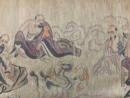 羅聘橫幅畫【十八羅漢】 - 九州墨閣