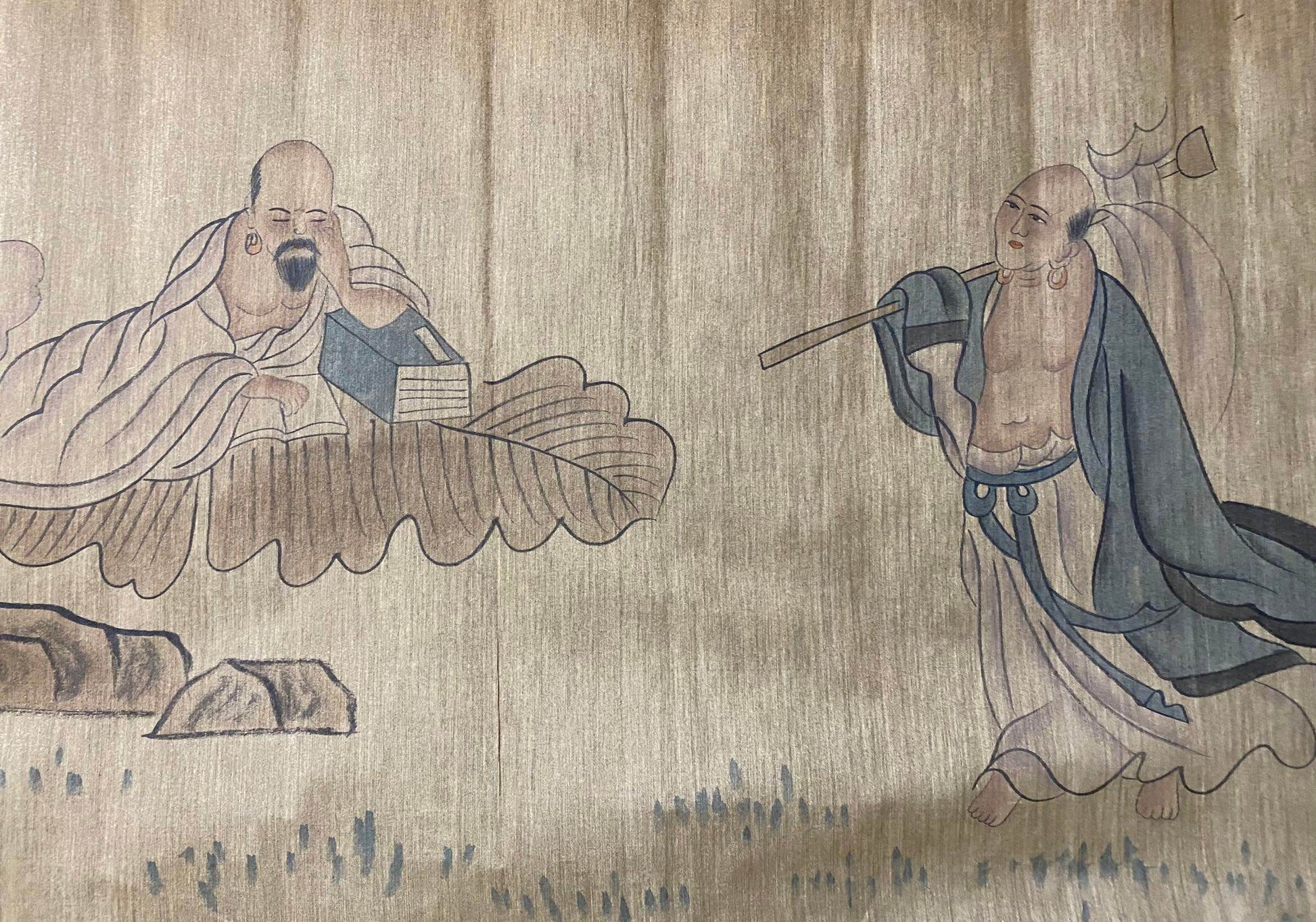 羅聘橫幅畫【十八羅漢】 - 九州墨閣