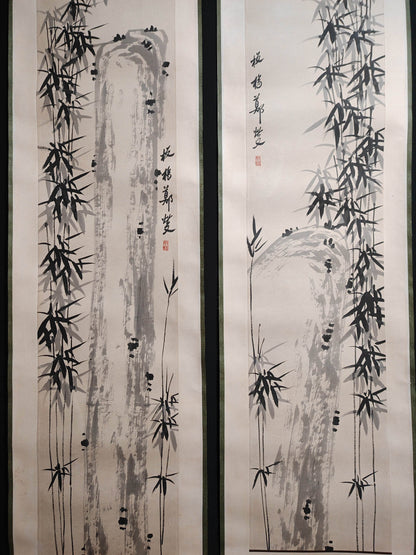 鄭板橋四條屏竹子畫 - 九州墨閣