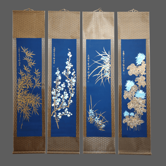 梅蘭芳梅蘭竹菊四條屏 - 九州墨閣