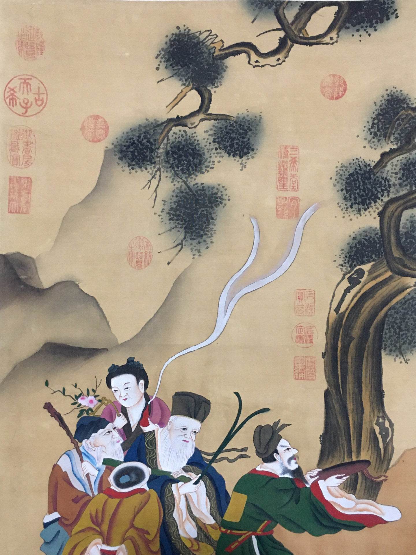萬壽祺中堂人物畫 - 九州墨閣