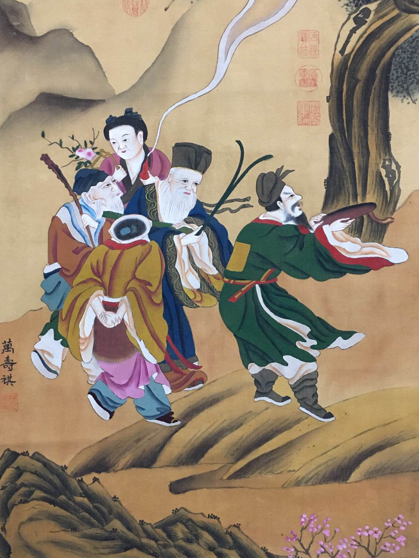 萬壽祺中堂人物畫 - 九州墨閣